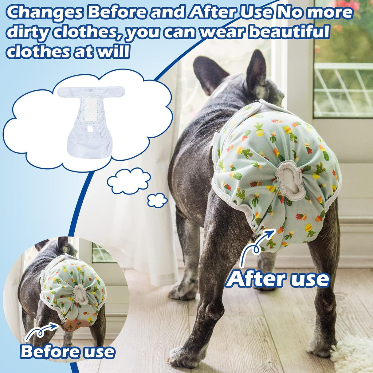 Forros de pañales para perros, almohadillas elevadoras para perros