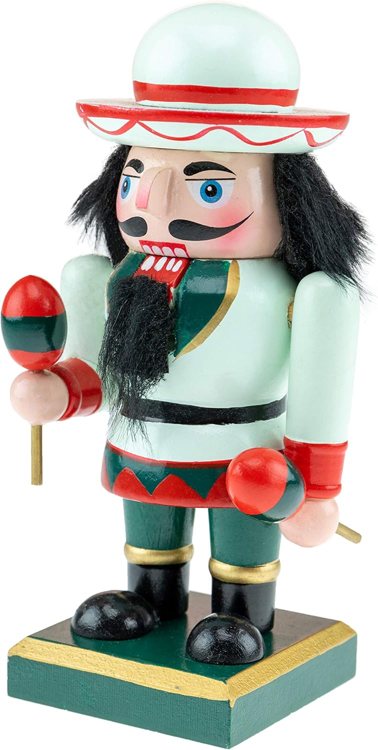 Nuez de Madera 6 Clever Creations, Adorno Navideño Chubby