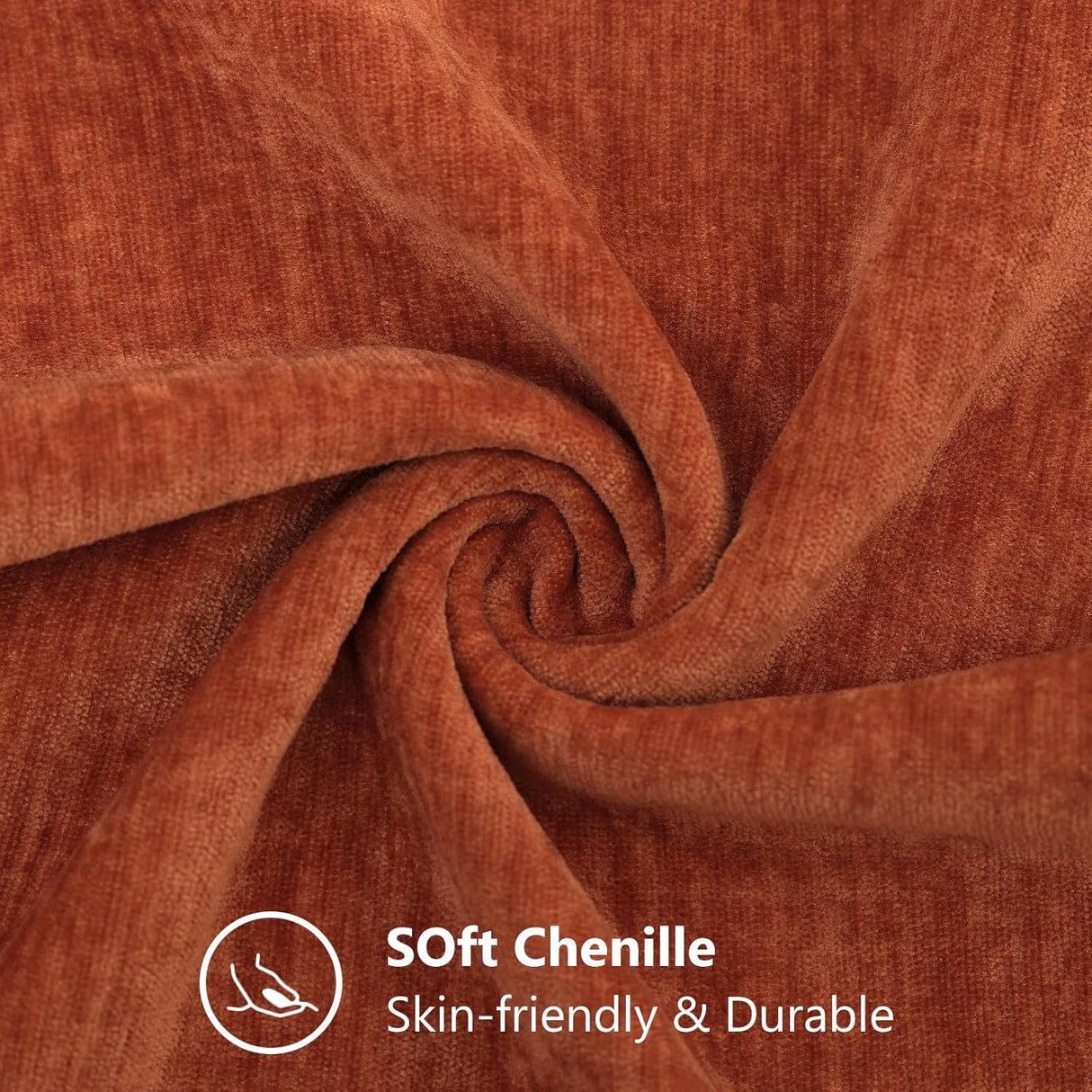 Funda de cojín decorativa decorUhome, chenilla suave, 18x18, 2pzs