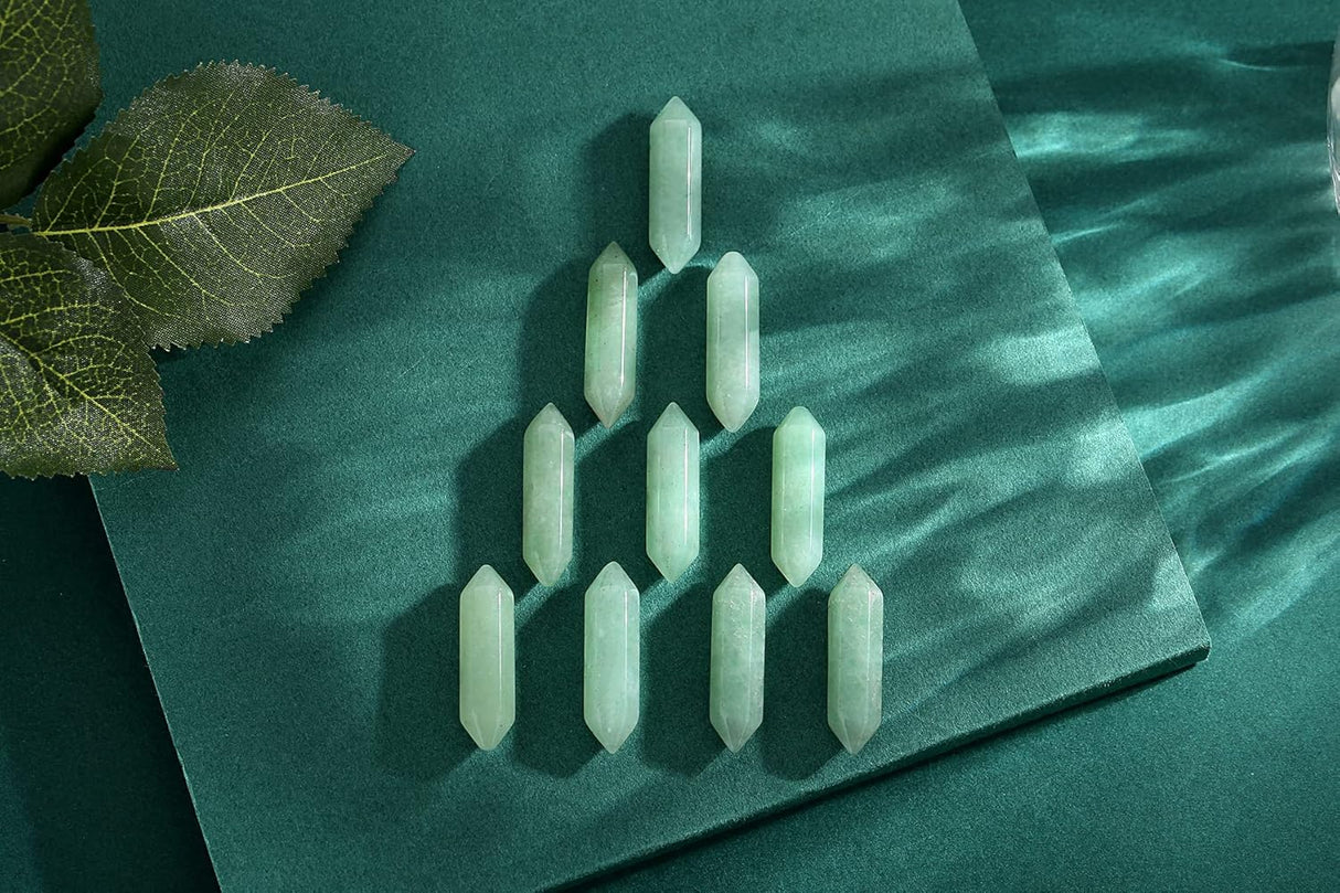 Varitas de Aventurina Verde para Meditación y Terapia Reiki