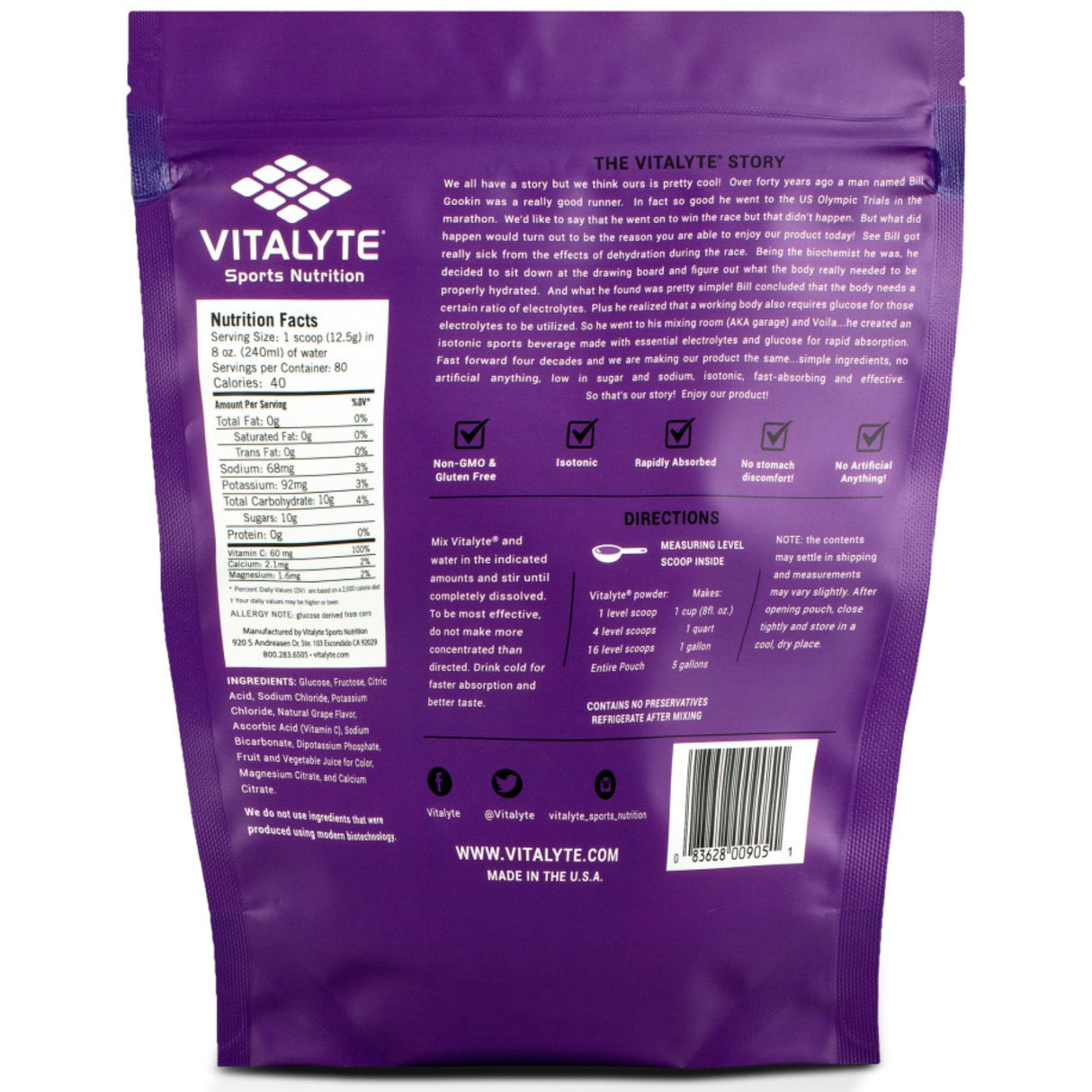 Suplemento de reemplazo de electrolitos naturales