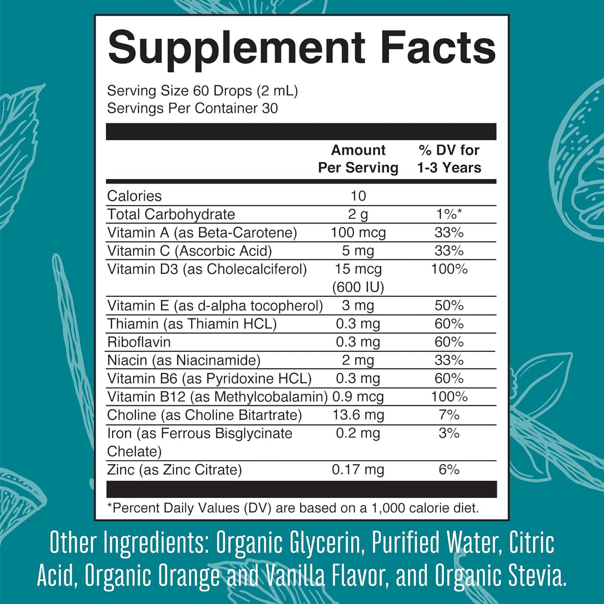 Suplemento MaryRuth's Multivitamínico con hierro para niños