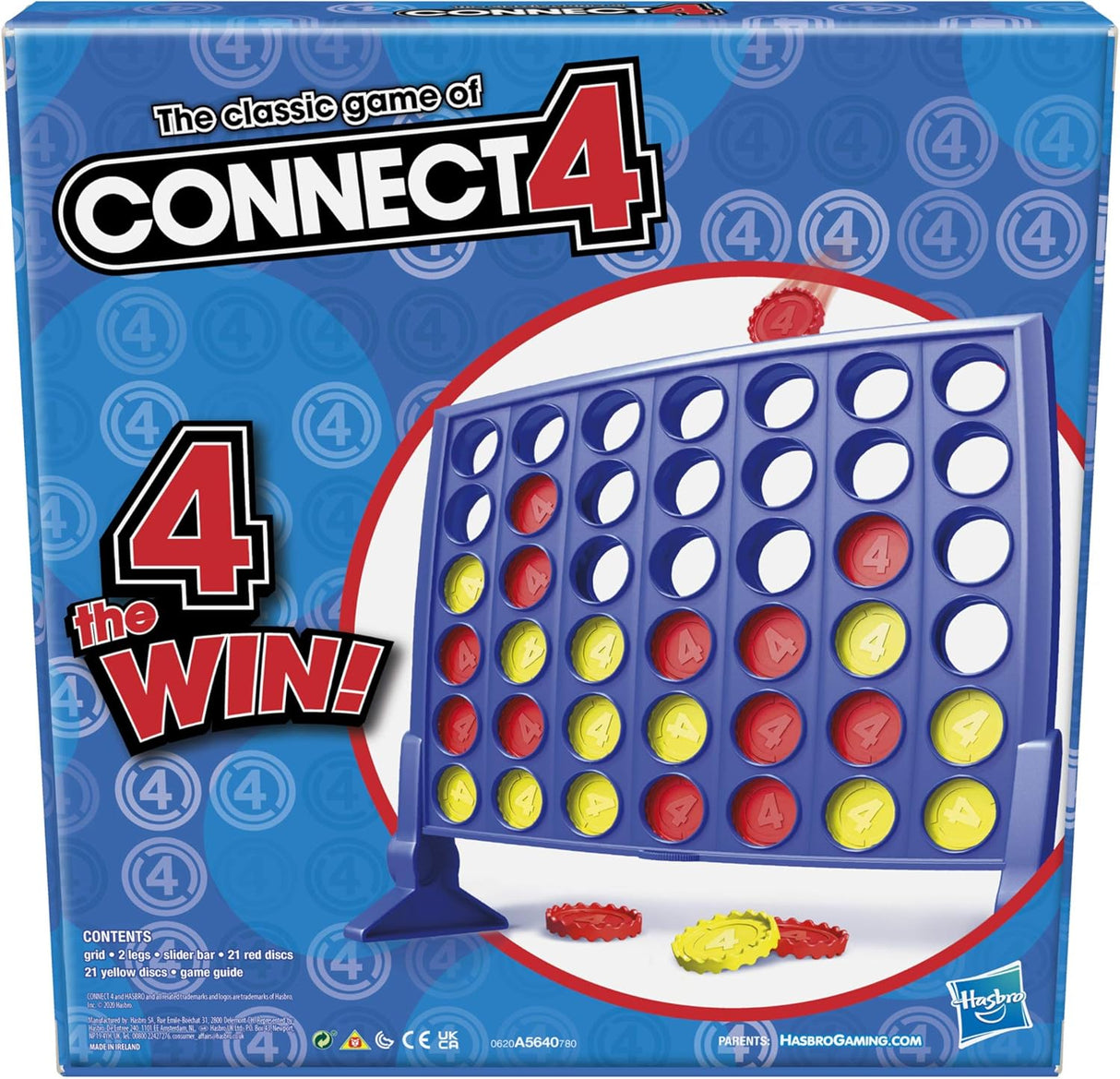 Conecta 4 Hasbro, Juego de Estrategia para 2 Jugadores