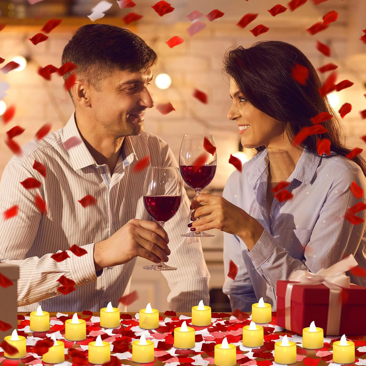 Pétalos Artificiales Coume 6000 Pcs con 72 Velas LED