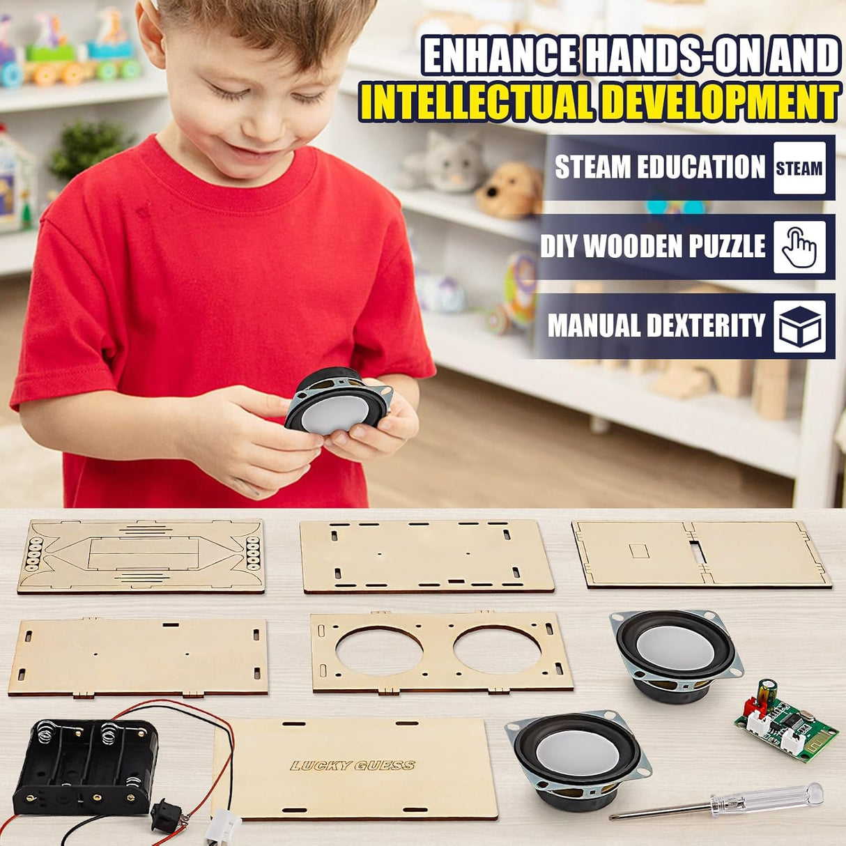 Kit de Electrónica DIY, Altavoz Bluetooth, Regalo para Jóvenes