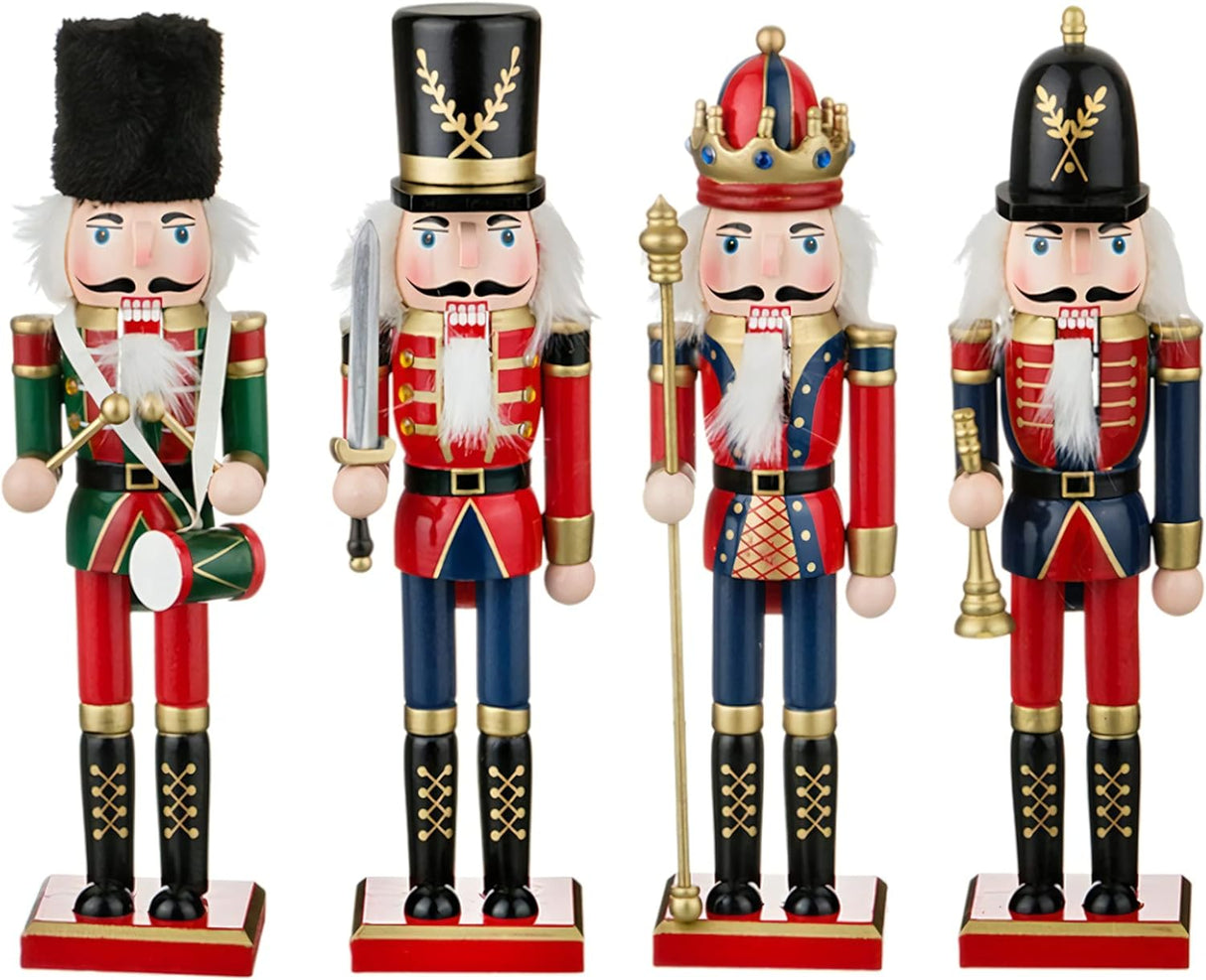 Adornos de Navidad Nutcracker de Madera 12 Pulgadas (Set)