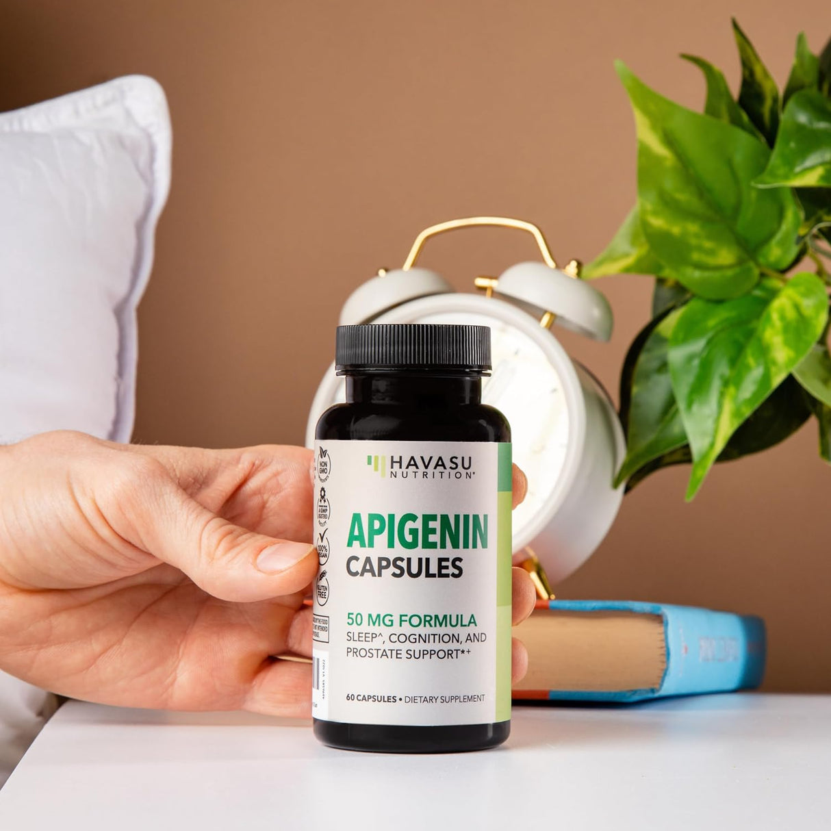 Suplemento de Apigenina 50 mg Sin OMG Ayuda Natural