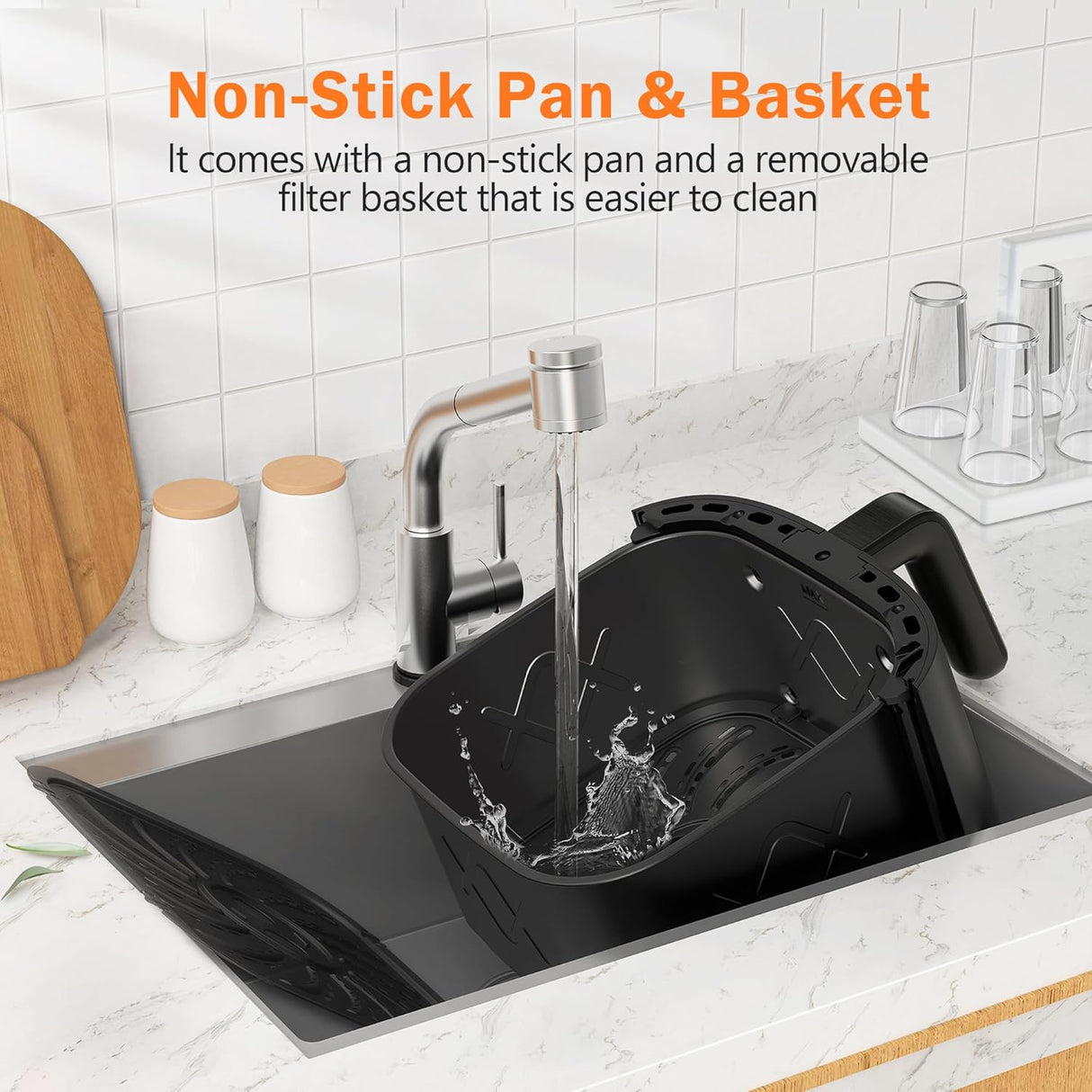 Freidora de aire 7Qt, CROWNFUL, 8 funciones, 1500W, UL