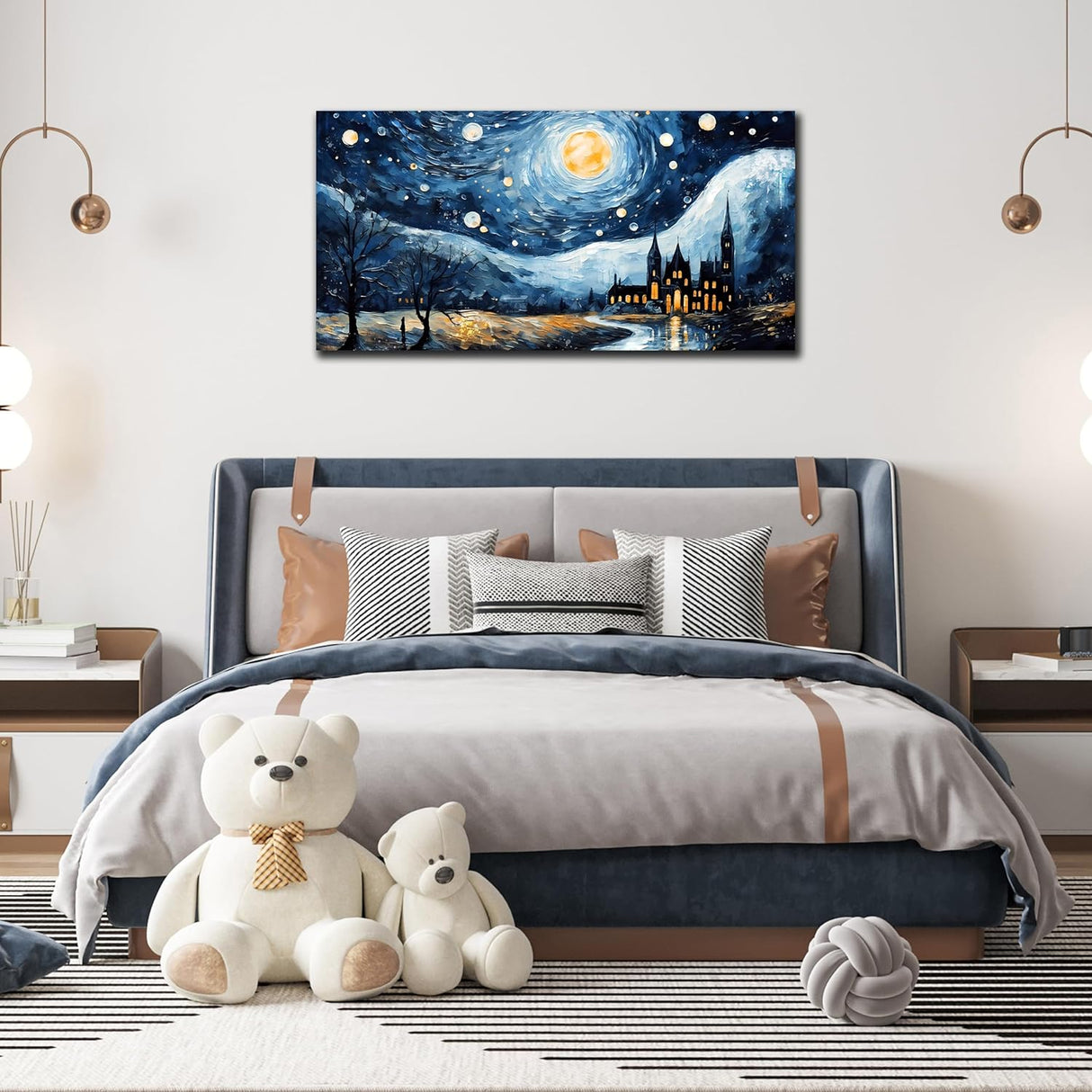 Lienzo grande de Van Gogh, Noche Estrellada, arte moderno para pared