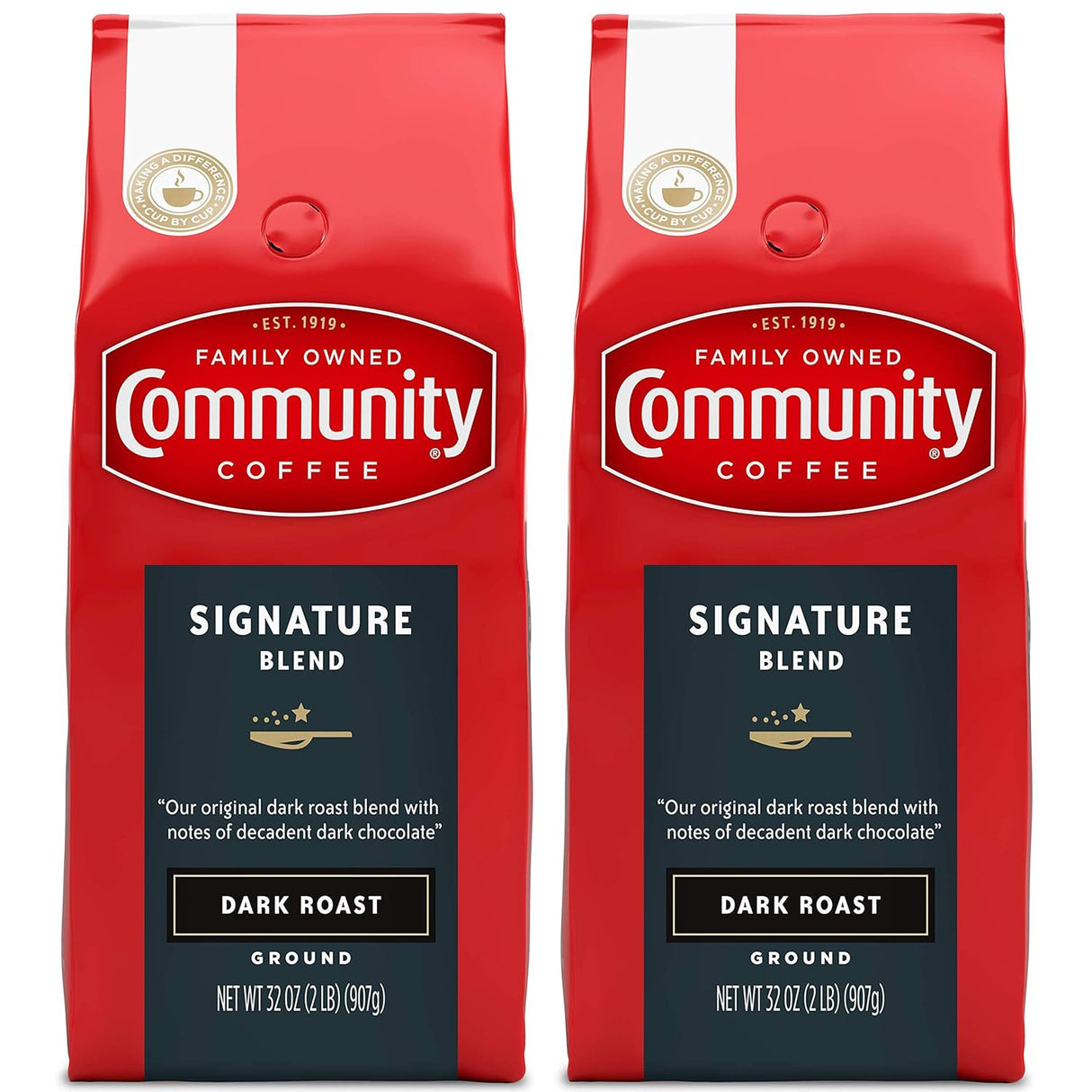 Café Molido Community Coffee, Mezcla Signature, 64 Oz (2 Paquetes)