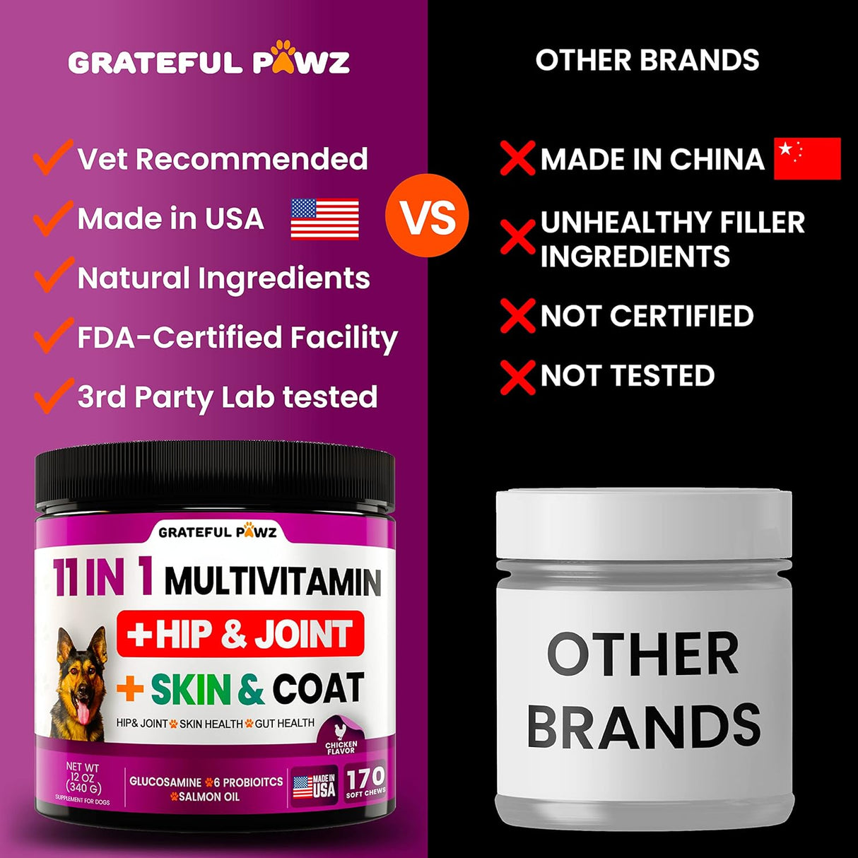 Vitaminas Multivitamínico masticable para perros