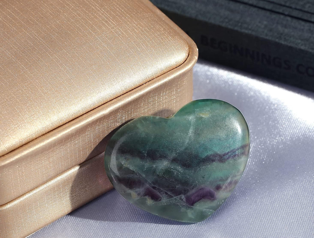 MAIBAOTA Corazón de cristal de 1.772 in, cristales curativos