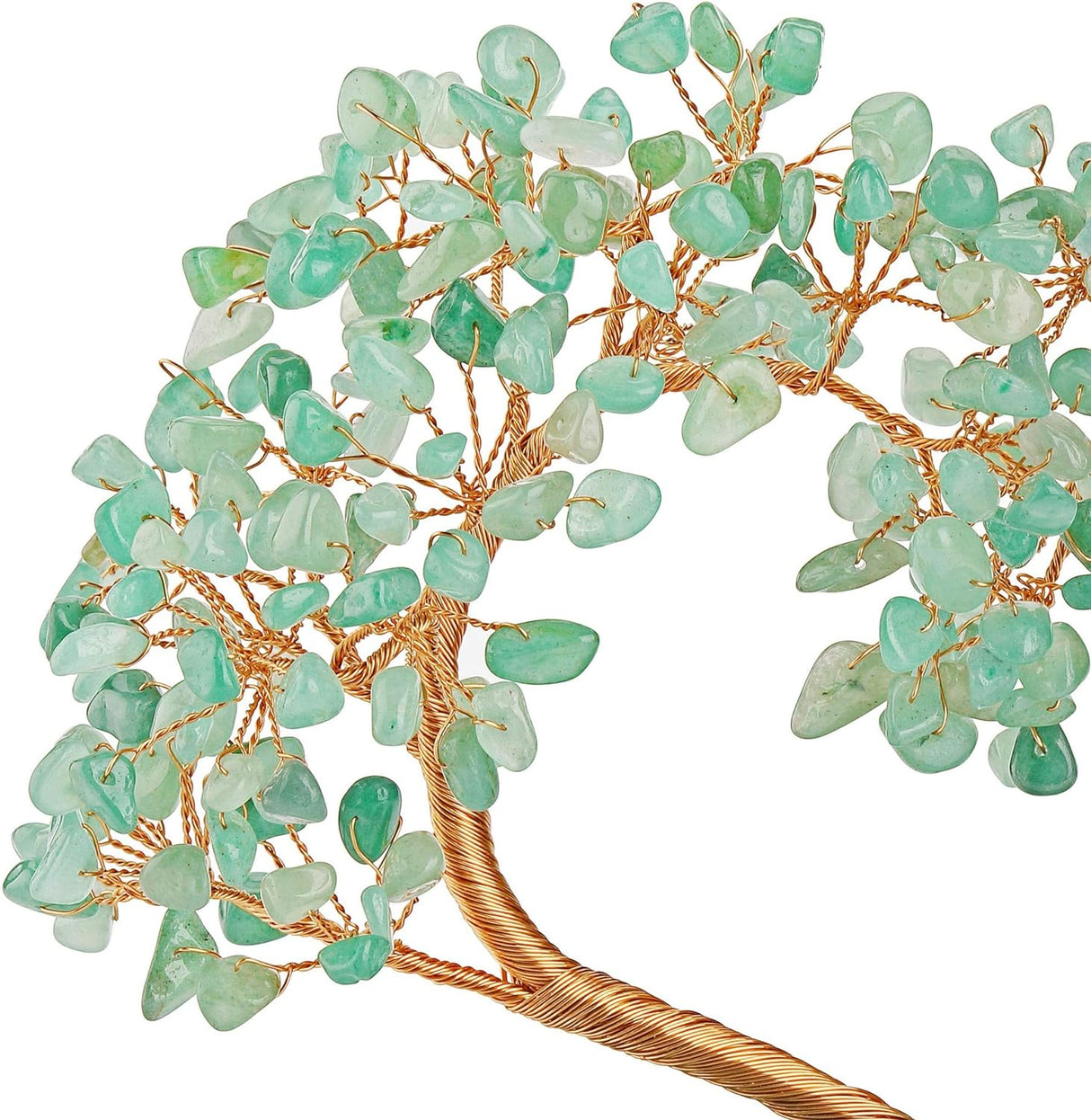 Árbol de dinero con forma de corazón de aventurina verde