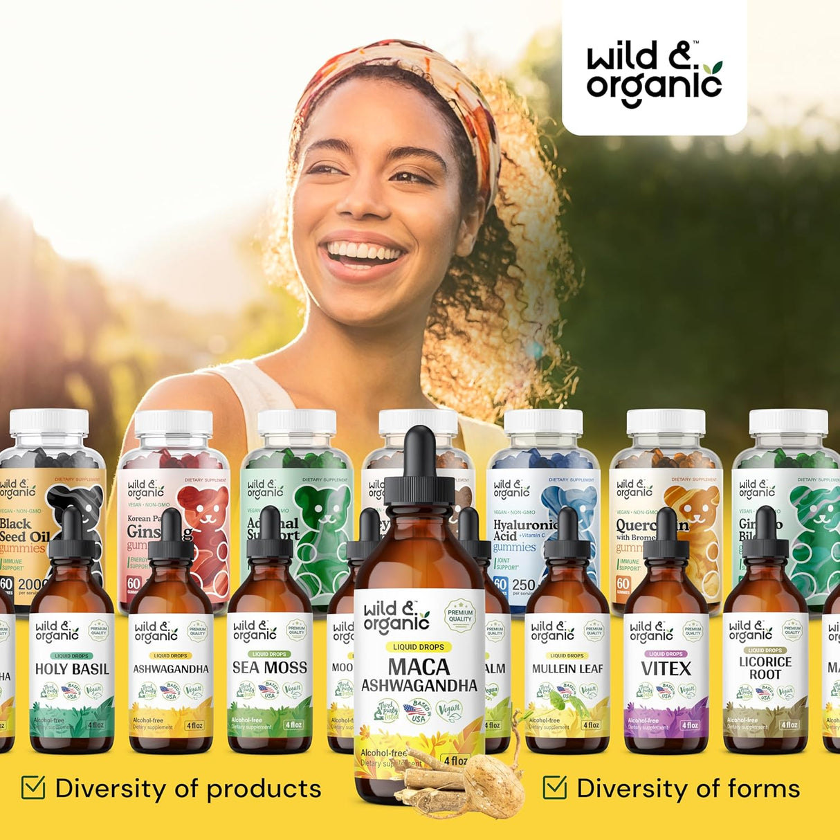 Gotas de Maca y Ashwagandha - Suplementos Orgánicos 4 oz