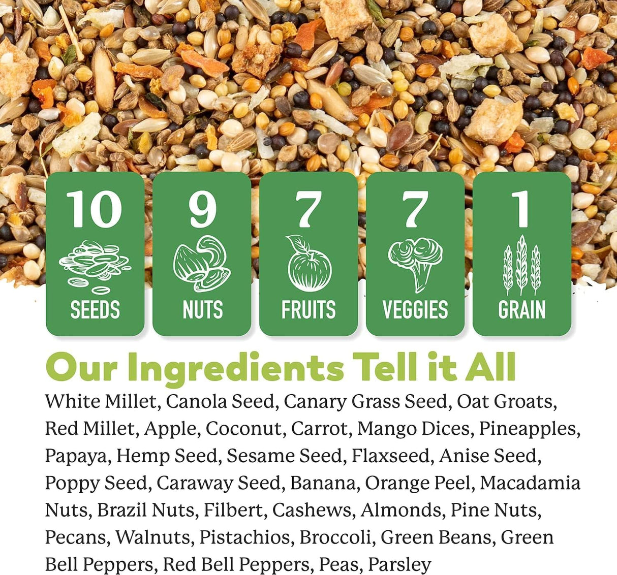 Alimento para aves para aves