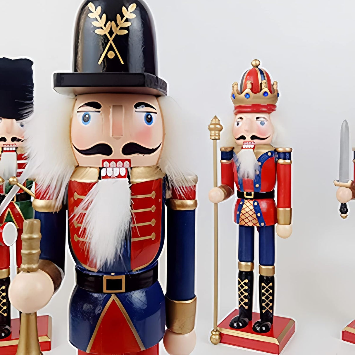 Adorno de Navidad Nutcracker de Madera, 12 Pulgadas, Espada