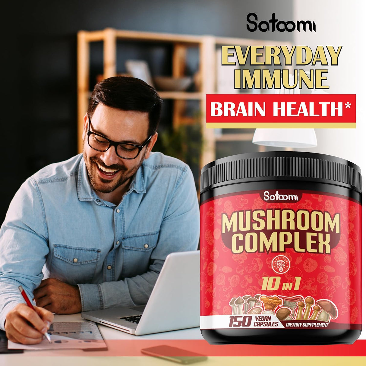 Suplemento 10en1 Complejo de Hongos - Apoyo Cerebral