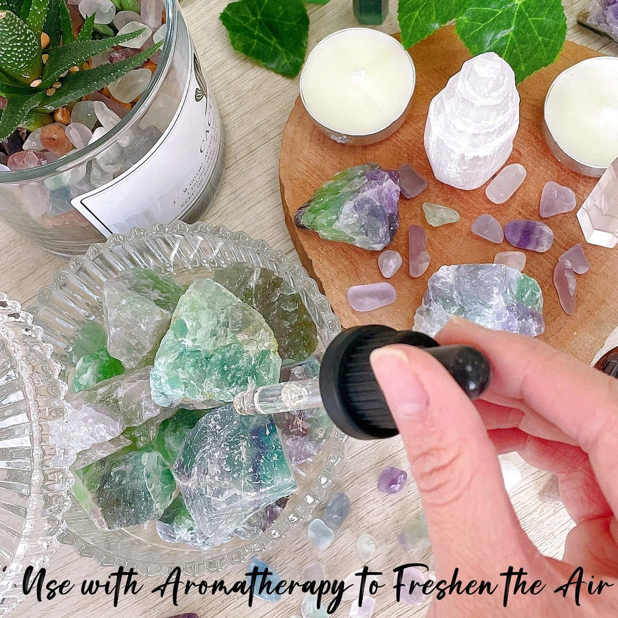 Cristales crudos de fluorita de 2 pulgadas, a granel