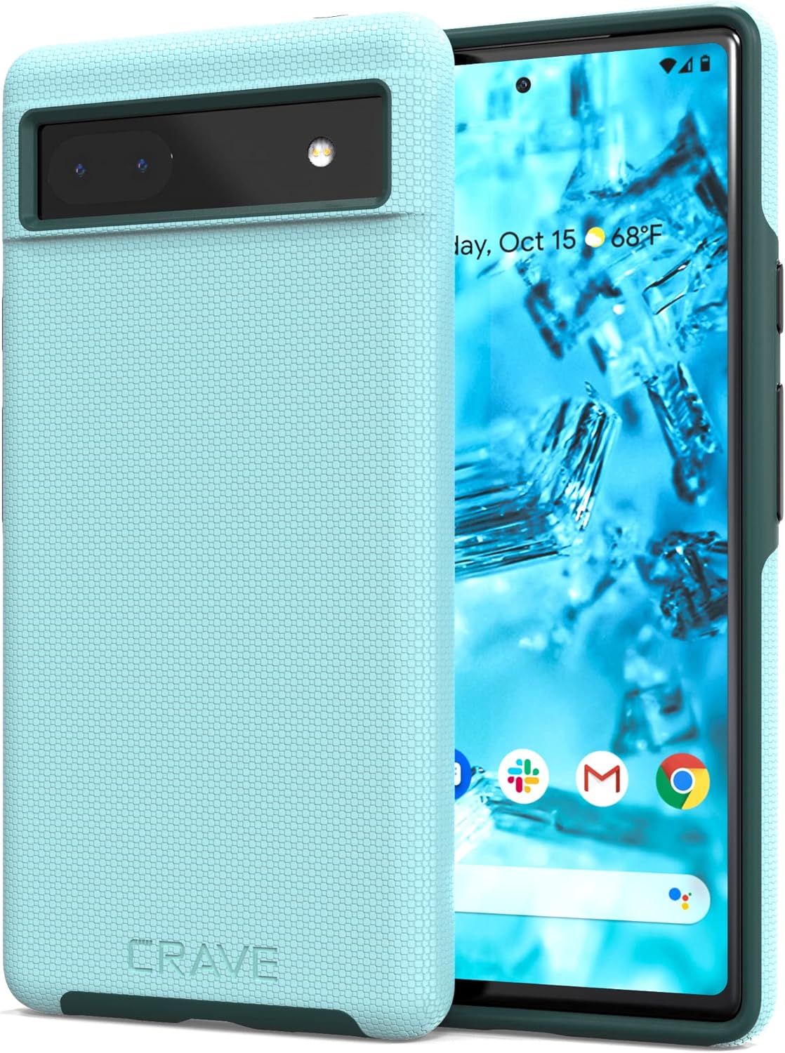 Crave Funda Dual Guard para Google Pixel 6a, funda de protección a prueba de golpes de doble capa para Google Pixel 6a, color aguamarina