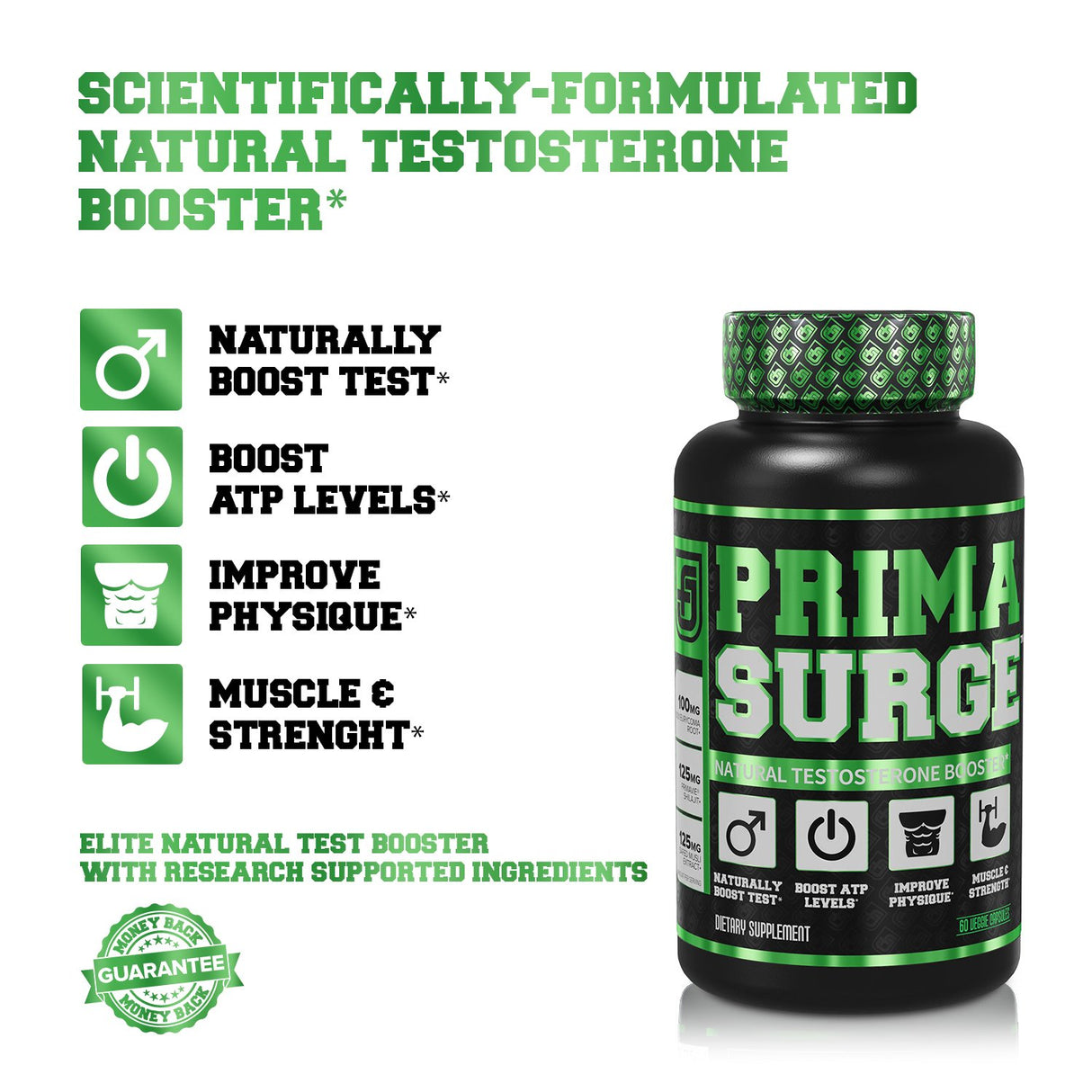PRIMASURGE Testosterone Booster para hombre