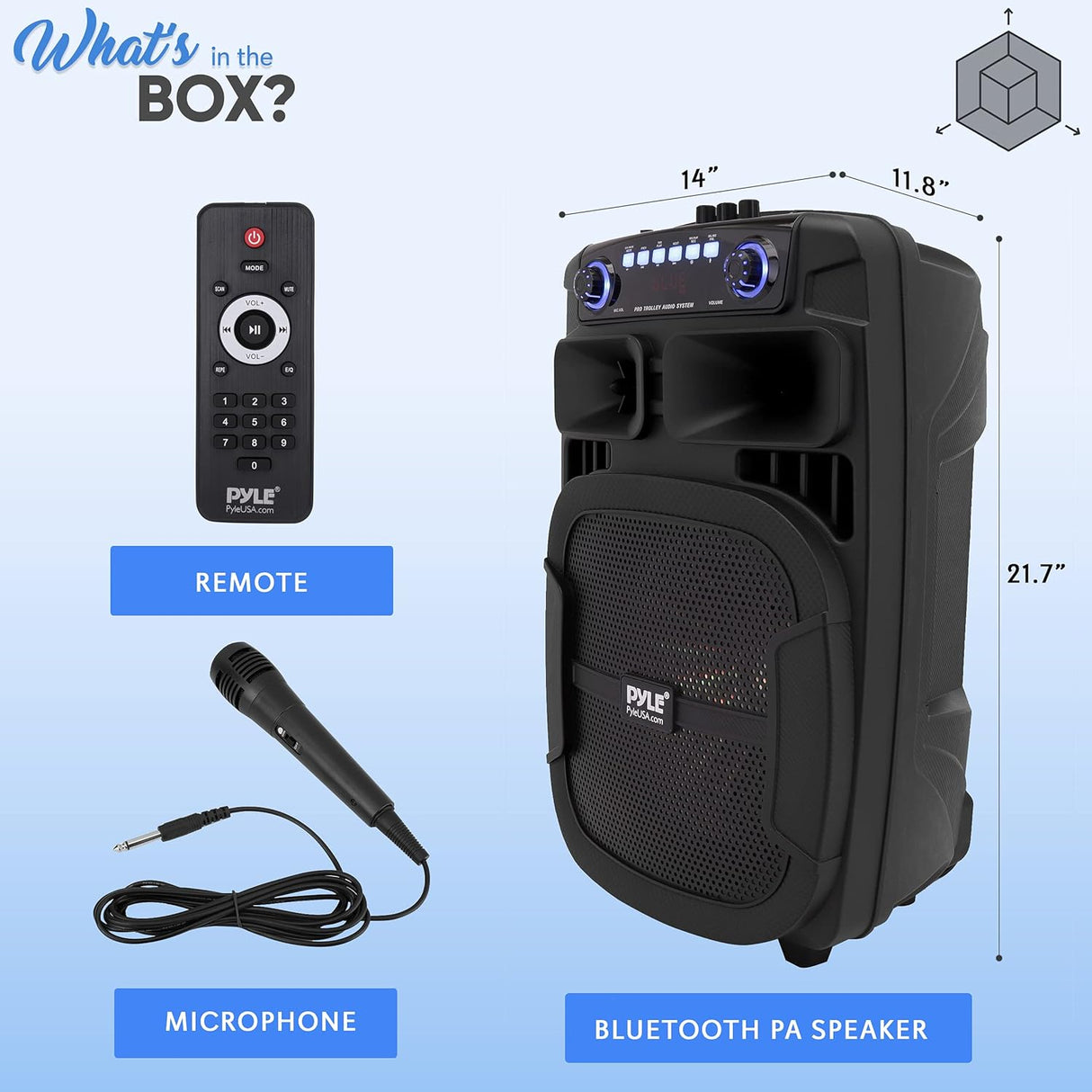 Parlante Portátilde altavoces Bluetooth PYLE-PRO PPHP128B