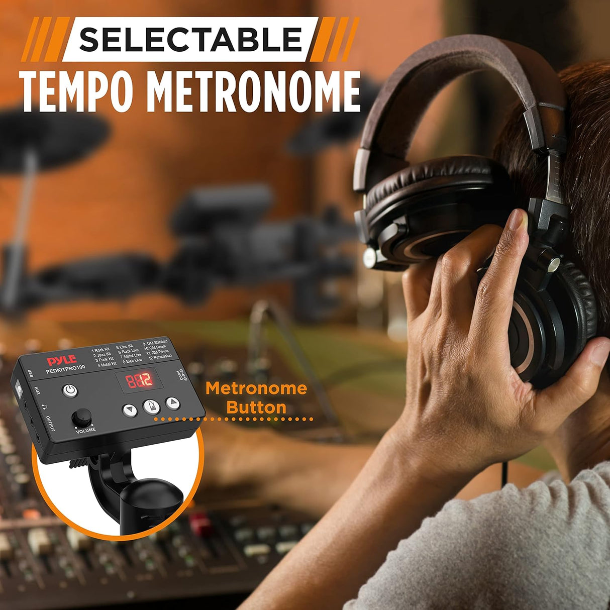 Batería eléctrica de 8 piezas PYLE-PRO PEDKITPRO100