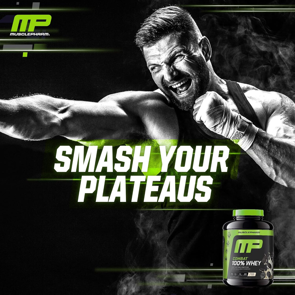 Proteína de Suero MusclePharm Combat 100% Cookies N Cream 5 lb