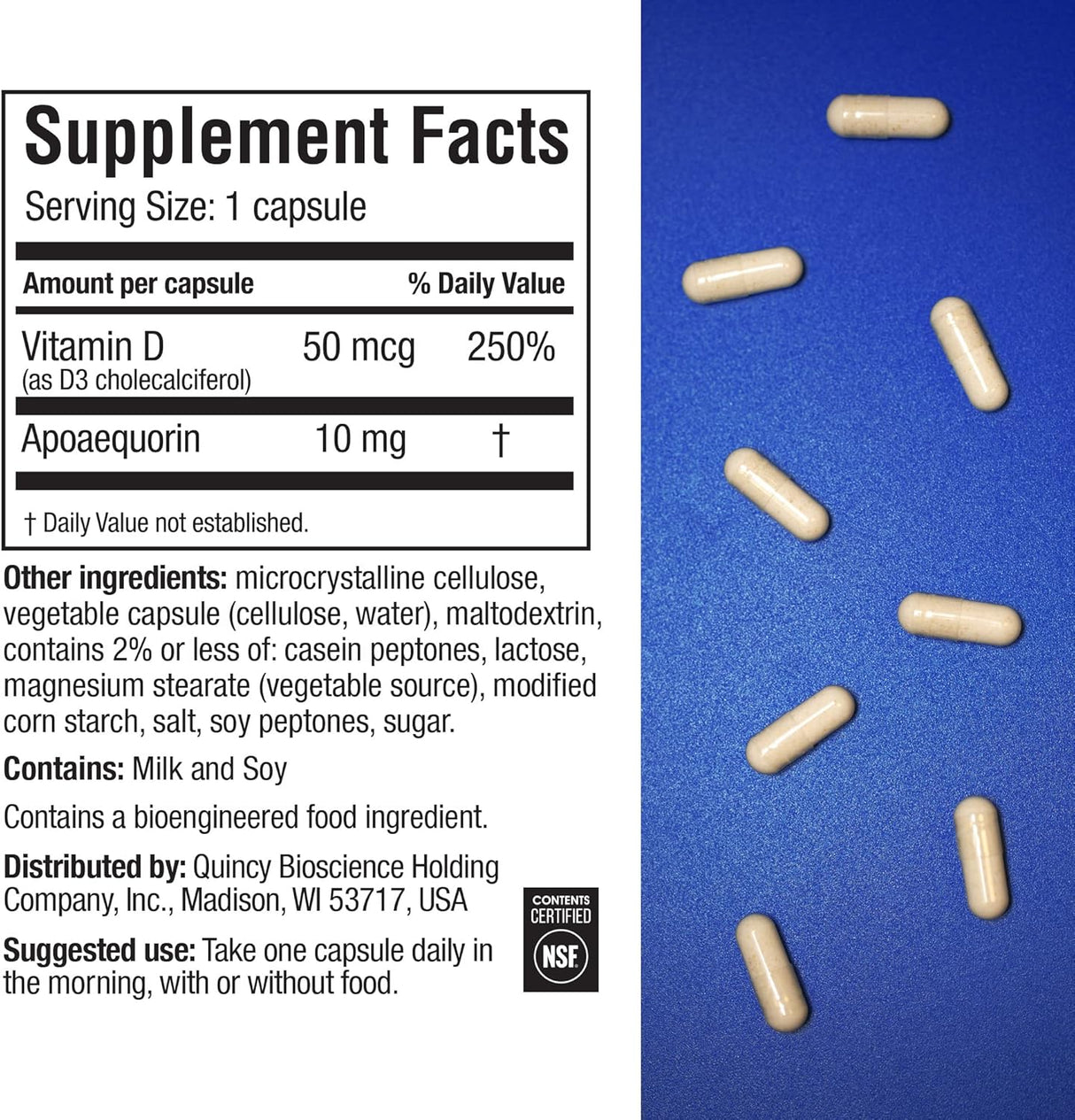 Suplemento Prevagen Mejora la memoria fuerza regular 60 cáp