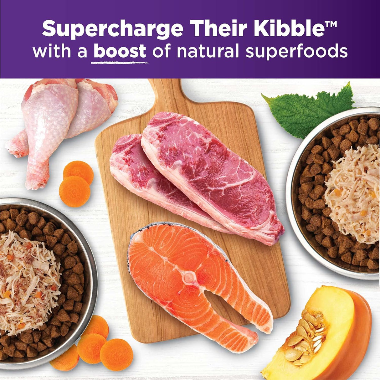 Alimento natural para mascotas Simply Shreds, alto en proteínas