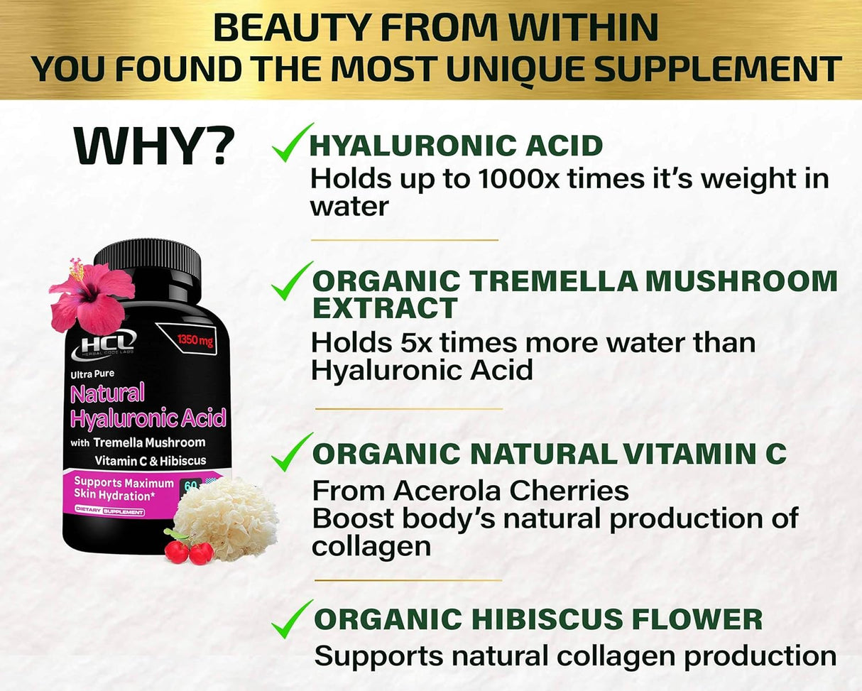 Suplemento de ácido hialurónico natural