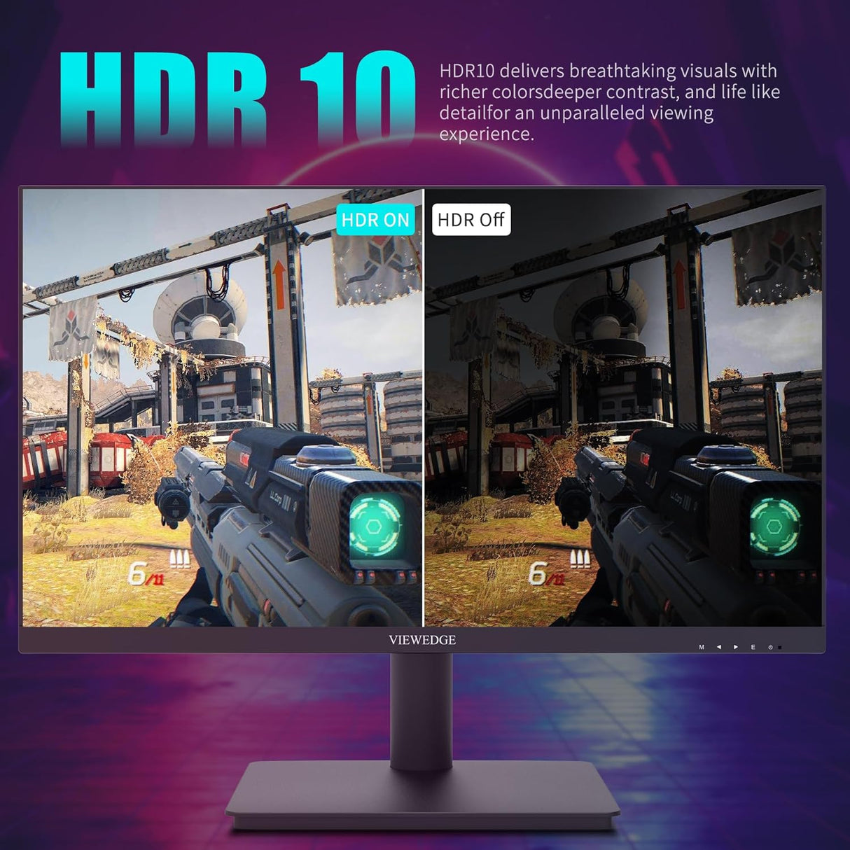 Monitor Gaming 24 - 165Hz, 1ms, FHD, HDR10, Freesync, VESA