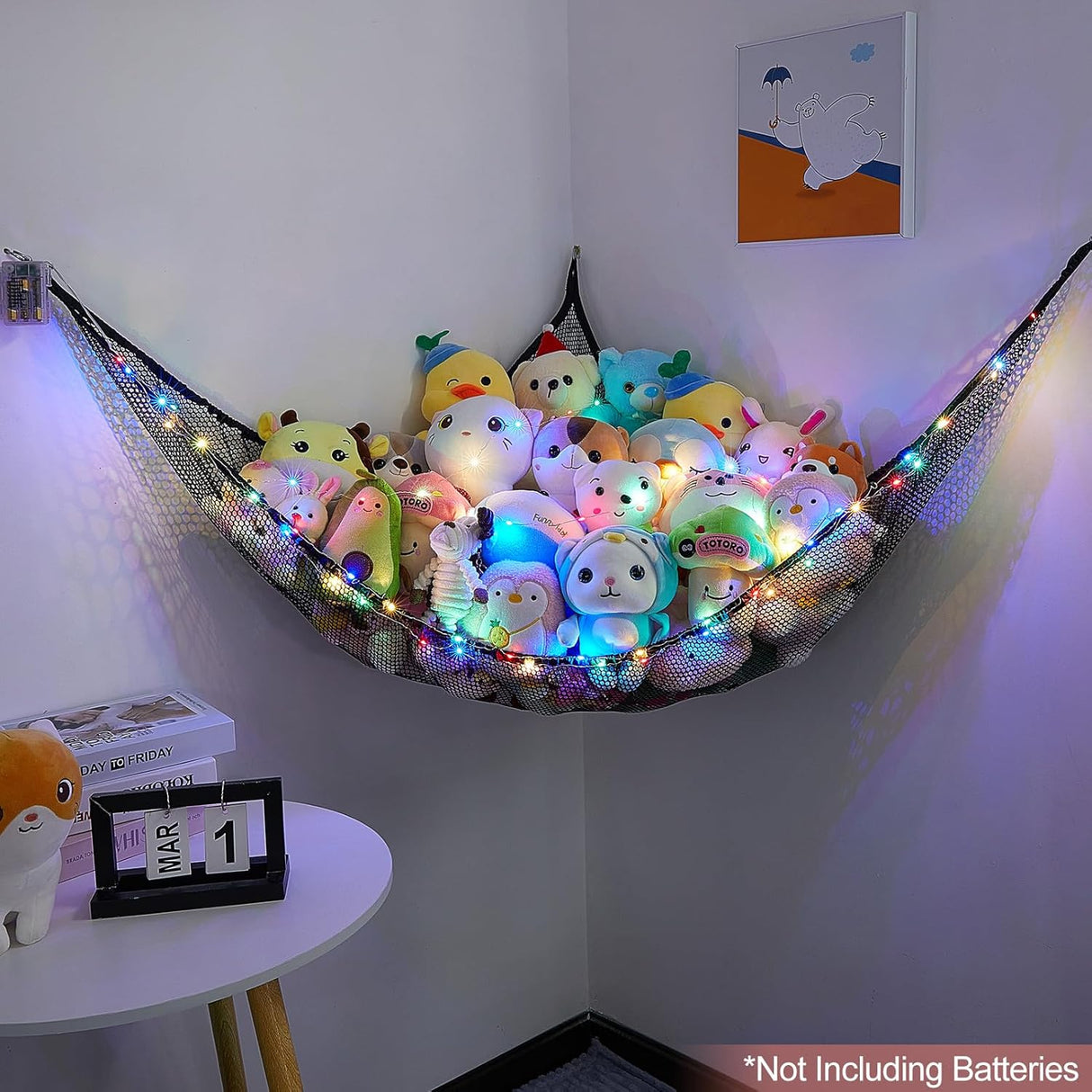 Hamaca para Peluches Basumee con Luz LED y Control Remoto