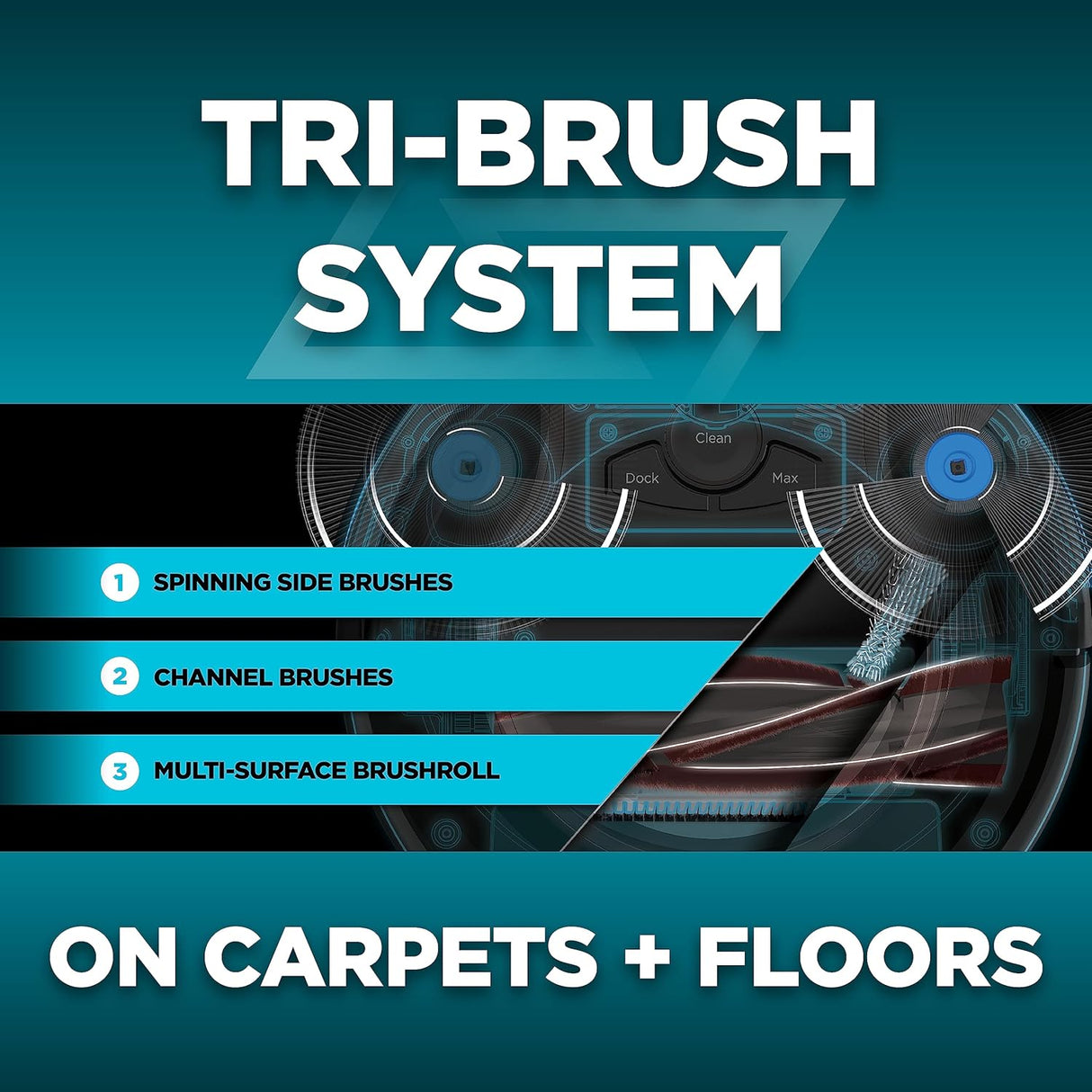 Robot Aspiradora, sistema de tres cepillos Shark AV752 ION