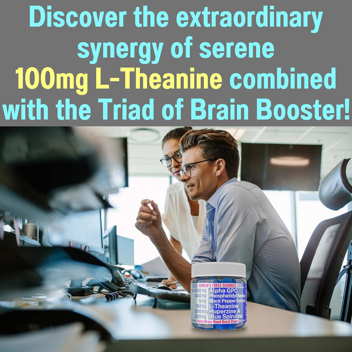 Gominolas de Alpha GPC Huperzine A PhosphatidylSerine L-Theanine