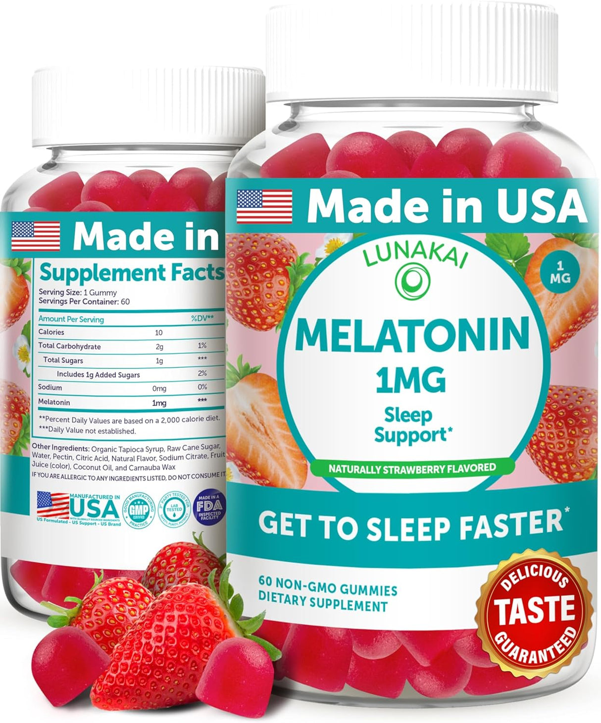 Lunakai vitaminas para dormir Gomitas en dosis bajas de 1 mg