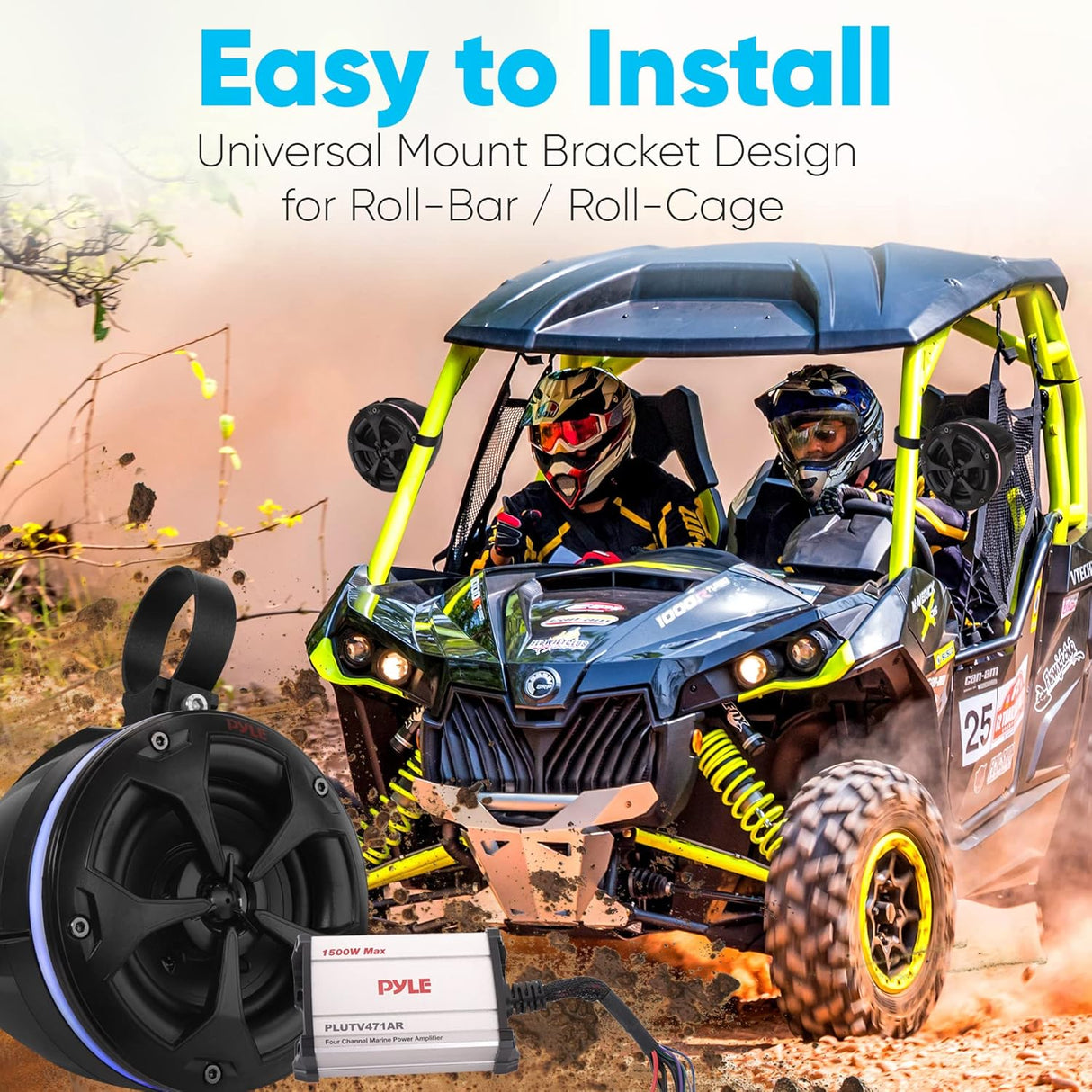 Parlantes todoterreno impermeables PYLE PLUTV471AR