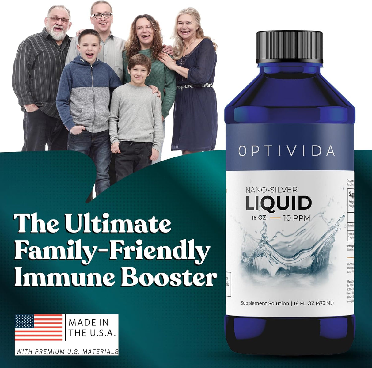 Optivida Health Plata Coloidal Líquida 16 oz - Suplemento Inmunidad