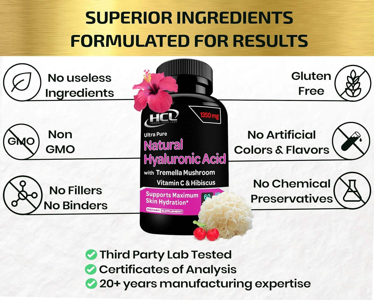 Suplemento de ácido hialurónico natural