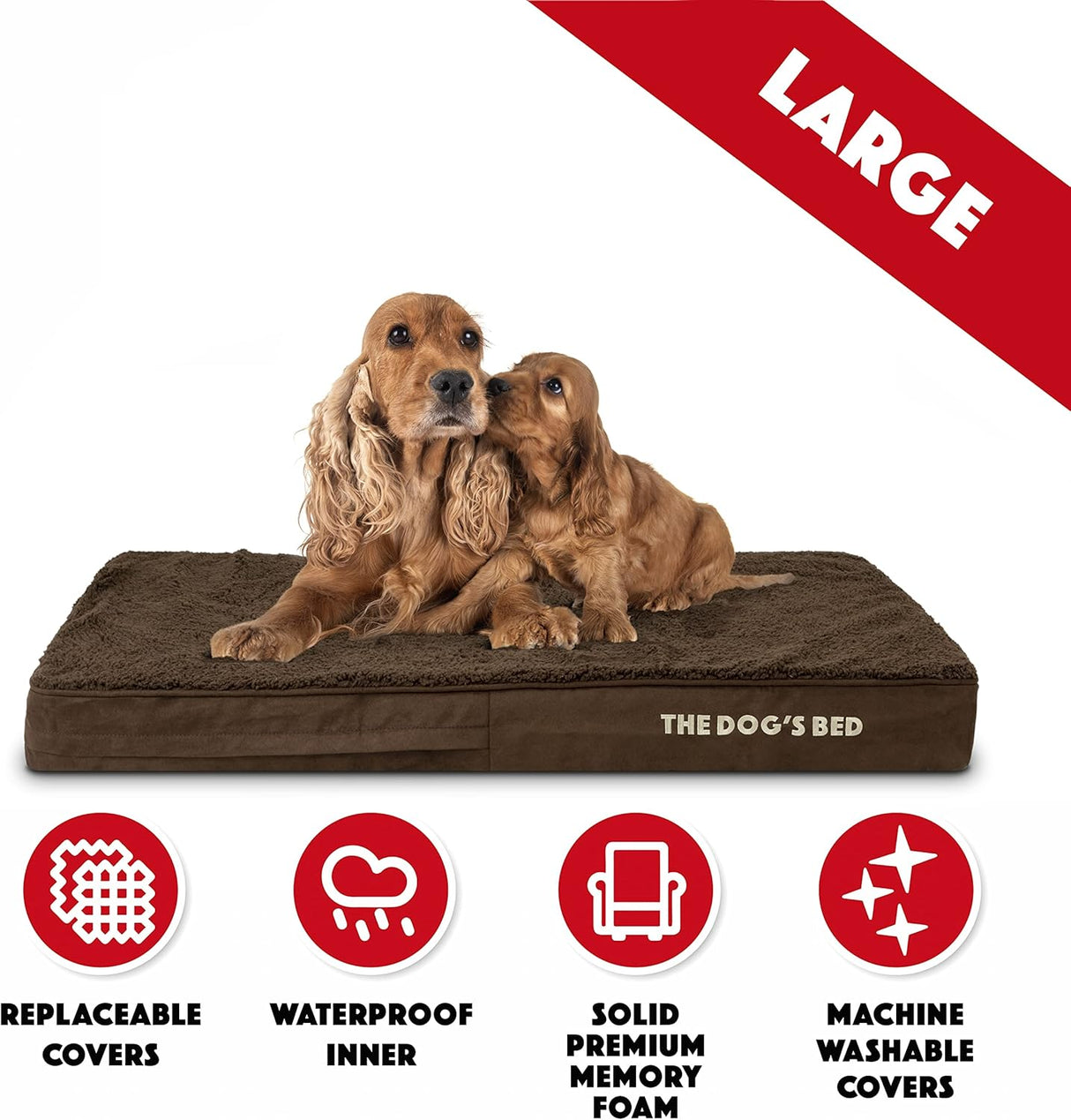 Cama ortopédica para perros, Dog's Bed, 40x25, memoria, lavable