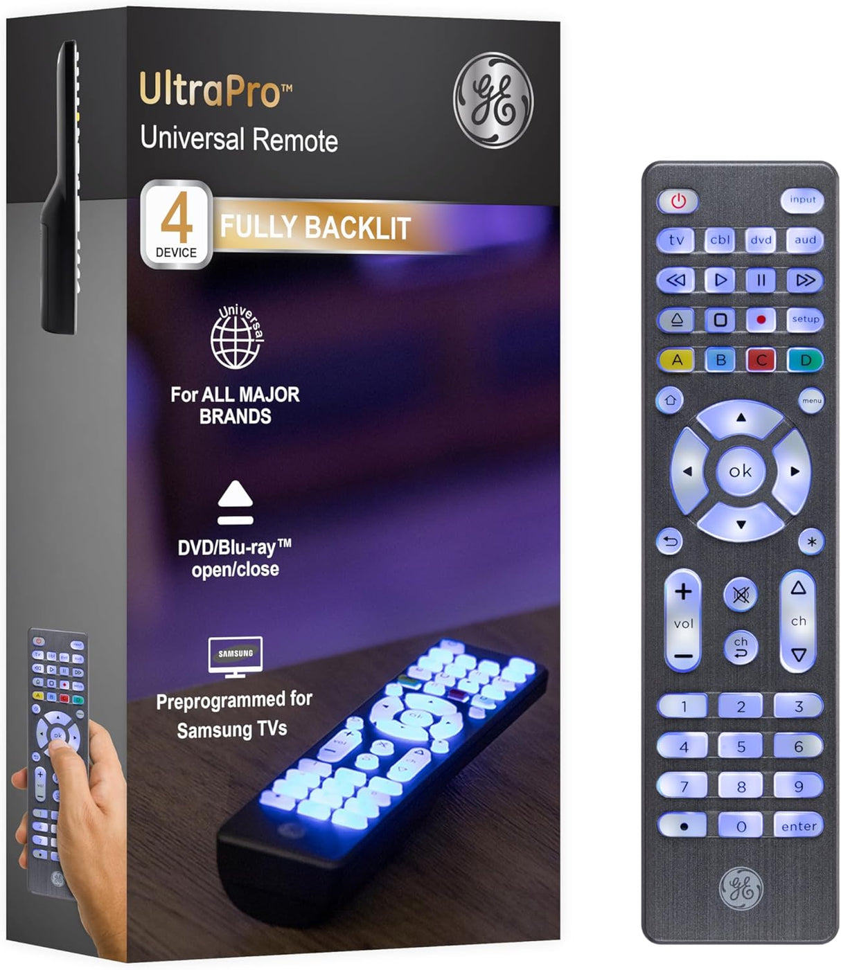 Control Remoto GE para TV Samsung, 4 Dispositivos, 48848