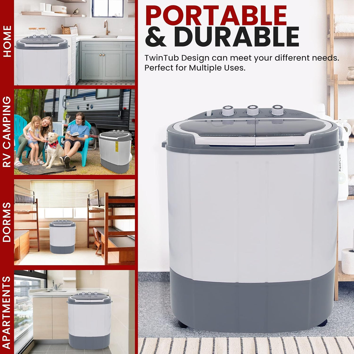 Lavadora y secadora compacta para el hogar 2 en 1