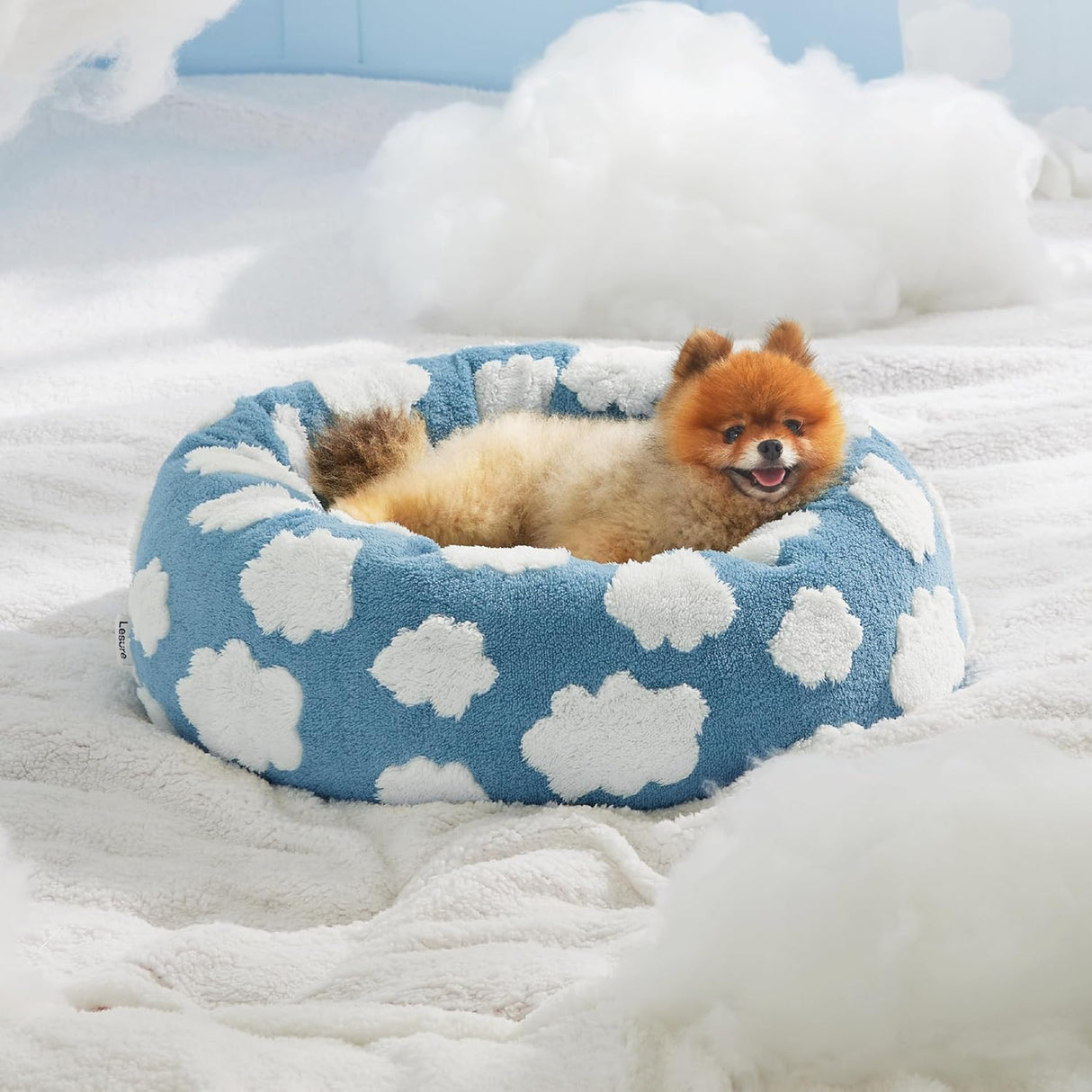 Cama para perros pequeños redondas relajantes Lesure Donut