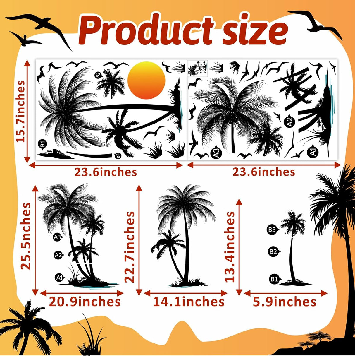 Vinilos Decorativos de Palmera Tropical - Murales para Paredes