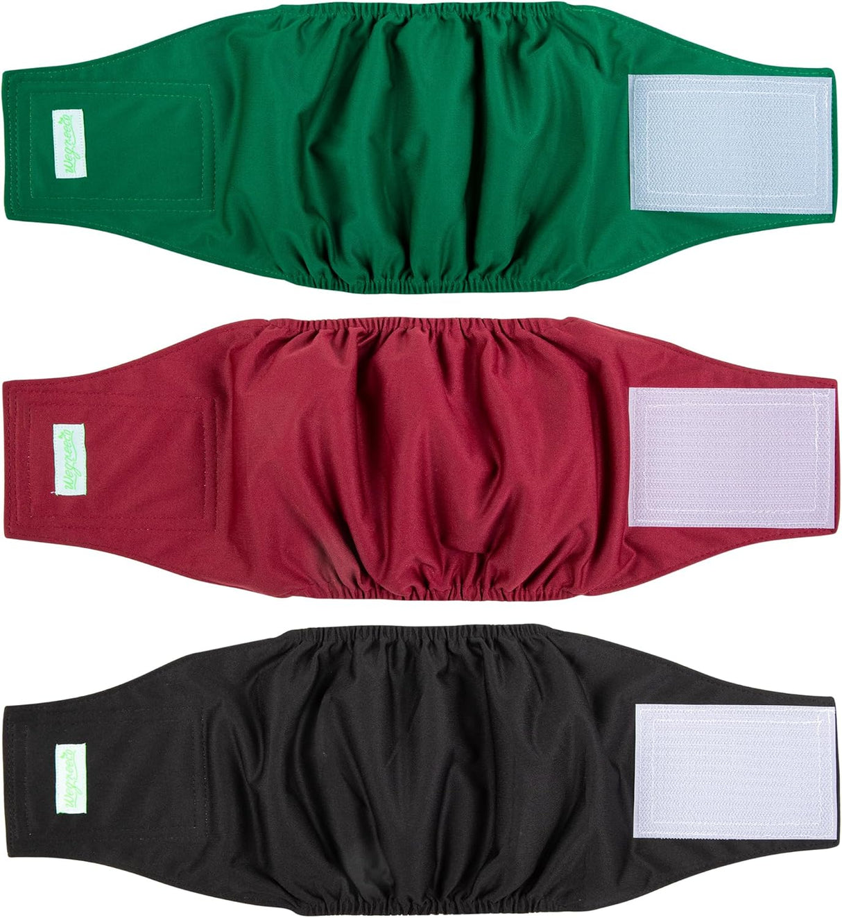 wegreeco Pañales lavables perros machos (borgoña, negro, jade, talla S)