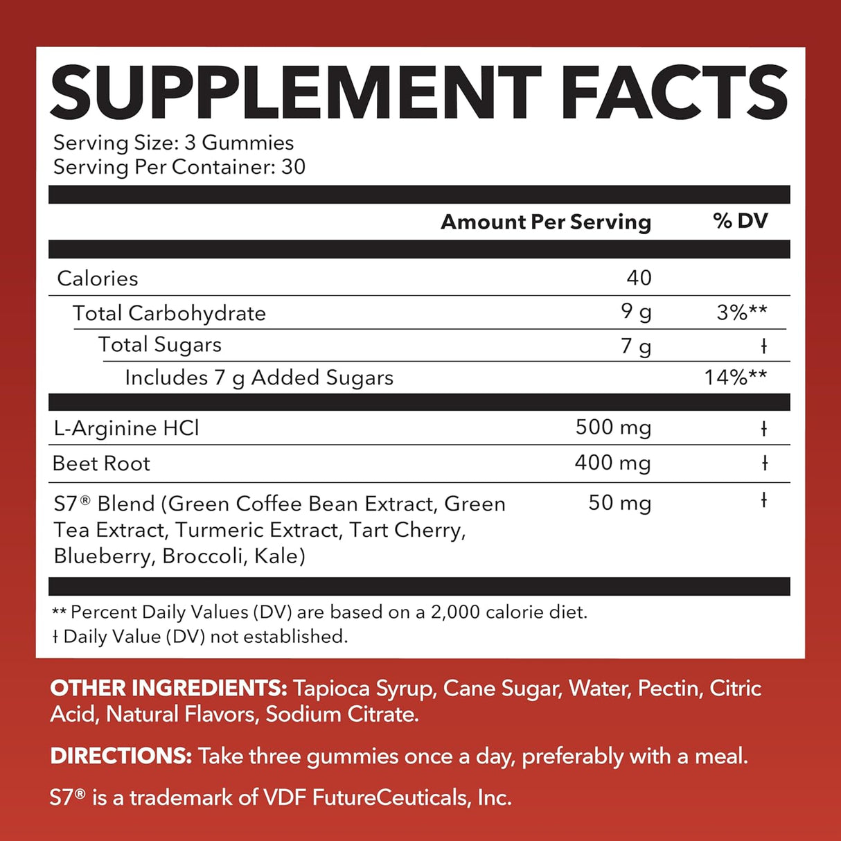 Gomitas de óxido nítrico con L-arginina y raíz de remolacha