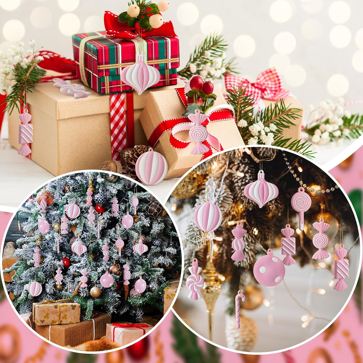 Adornos de Navidad Panelee, PVC, Lollipop, 20 piezas, modelo Xmas