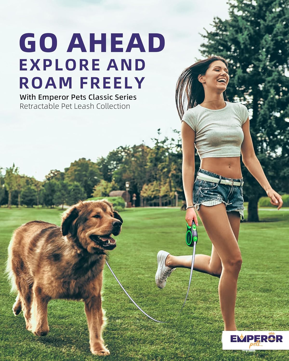 Correa Retráctil para Perros Grandes y Medianos 16 Pies GN16