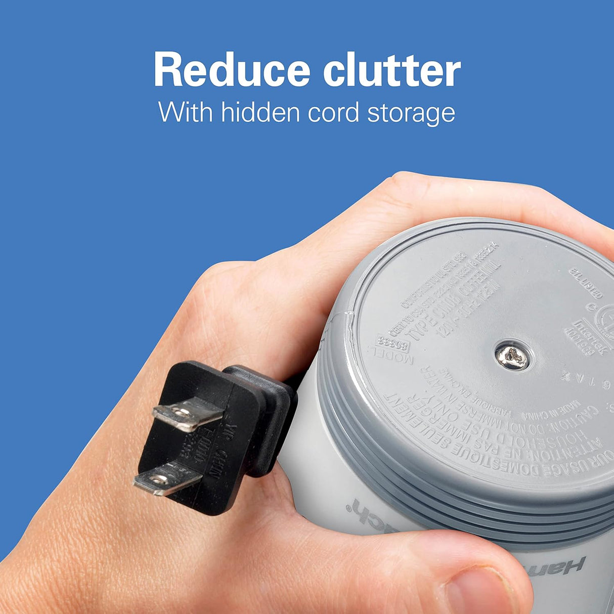 Molinillo de café eléctrico acero inoxidable Hamilton Beach