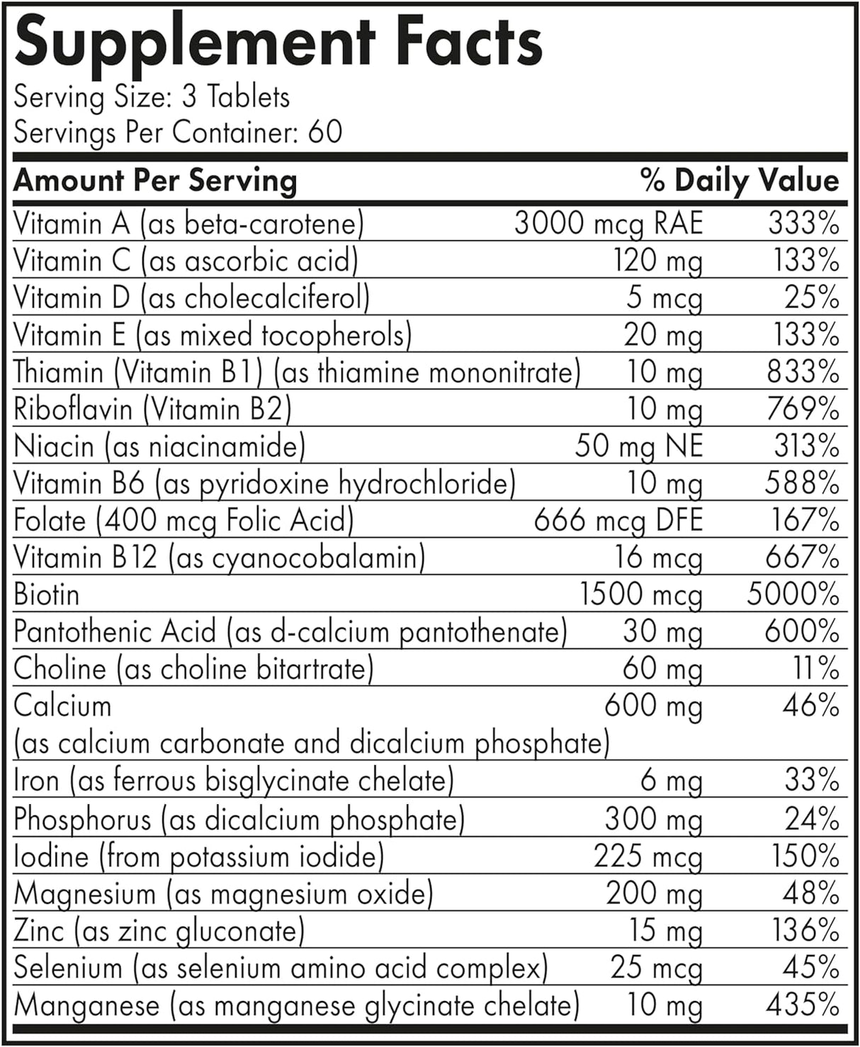 Multivitamina para cabello, piel y uñas con biotina, 180 tabletas