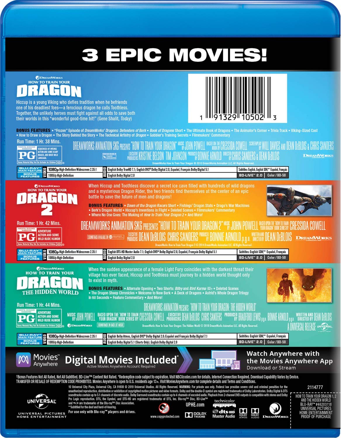 Colección: Cómo Entrenar a tu Dragón - Blu-ray + Digital